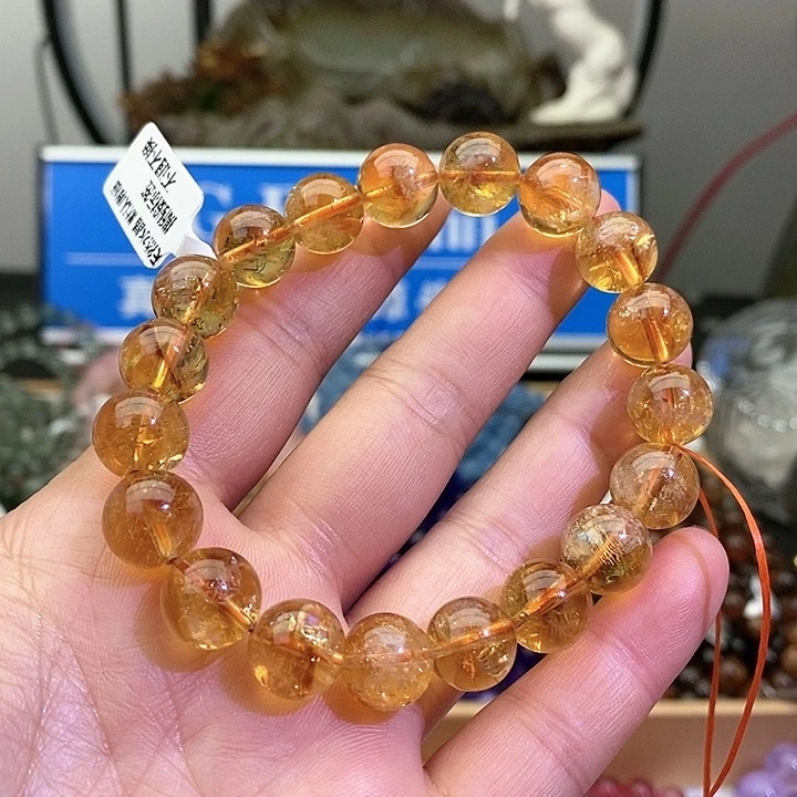 水晶手链未镶嵌黄水晶11+