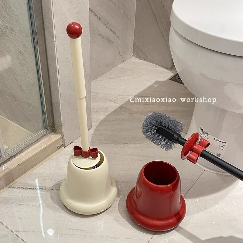 马桶刷家用卫生间长柄厕所刷子带底座无死角壁挂清洁刷2025新款