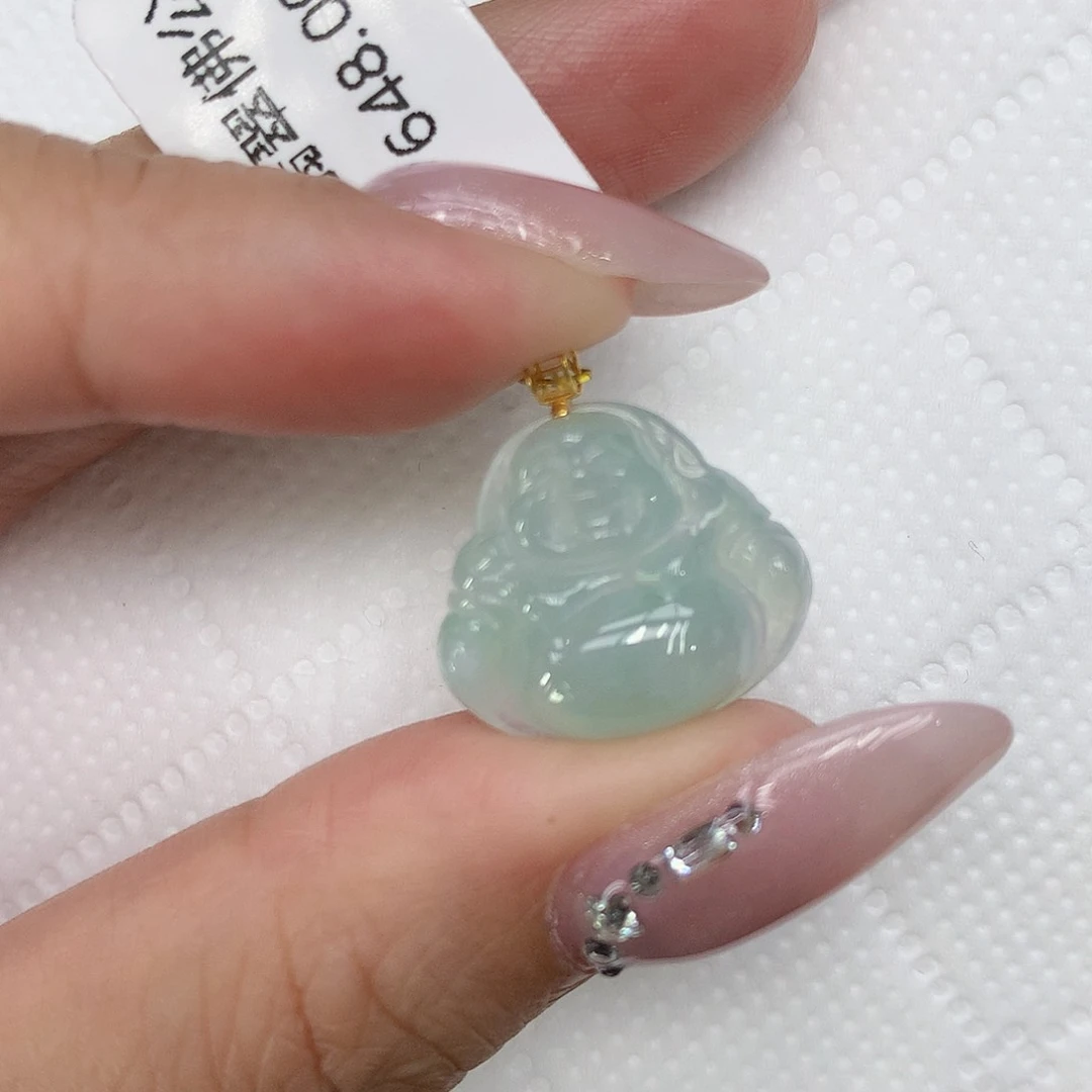 颈饰18K金镶嵌翡翠