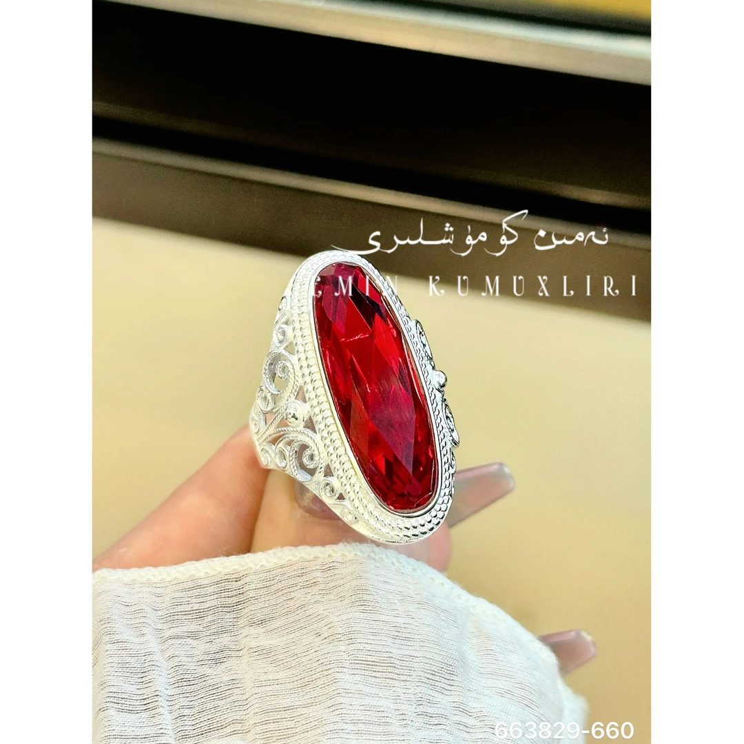 足银戒指 爱敏首饰戒指663829