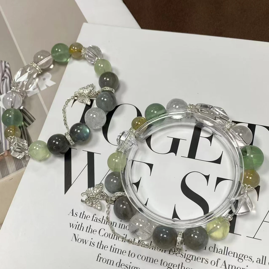 【水晶系列】12mm多宝发晶 水晶手串，多样性发货1件