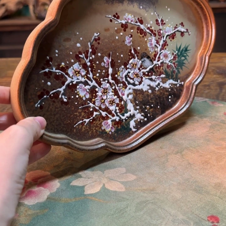 柴烧纯手工手绘陶瓷