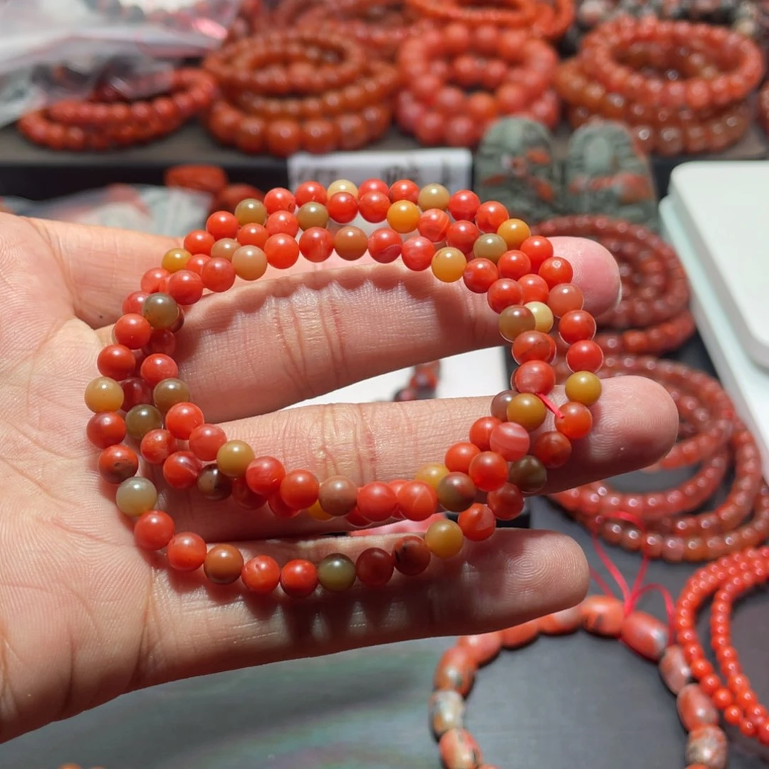 南红玛瑙手链未镶嵌