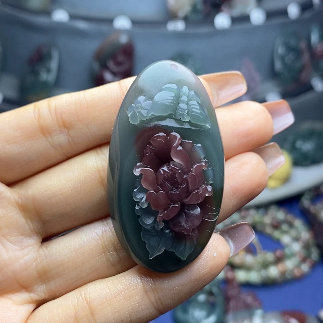 皇***岸玛瑙/玉髓未镶嵌吊坠(不含链)