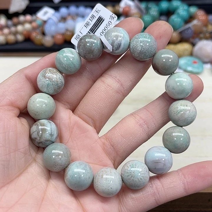 未镶嵌手串硅化珊瑚（珊瑚玉）小***窝175