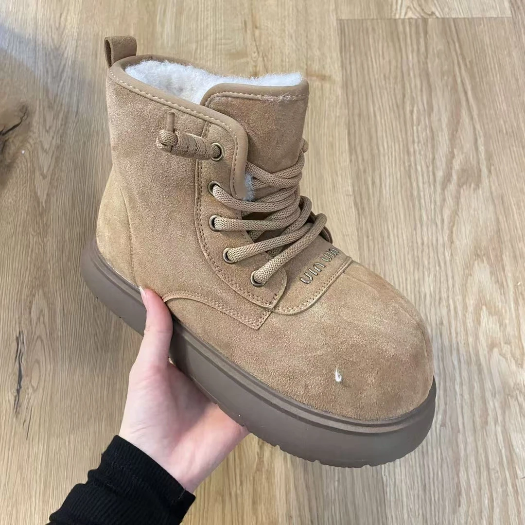 秋季复古港风休闲棉靴/毛靴雪地靴休闲风韩版棉鞋