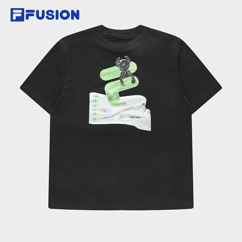 Fila/斐乐正品潮流宽松印花短袖休闲时尚纯棉圆领t恤运动上衣中性