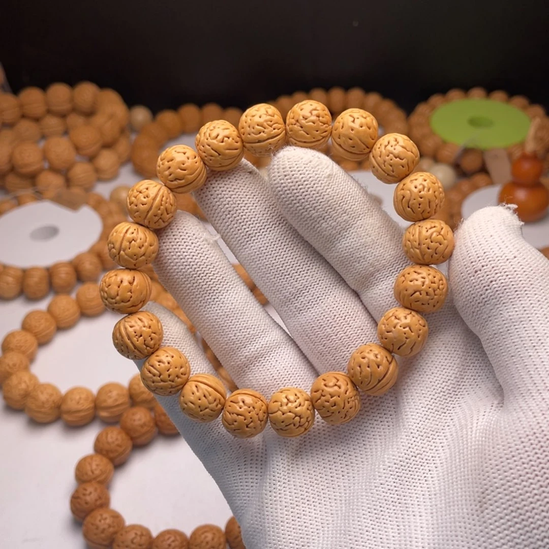 广***生桃核手串小黄桃桃核