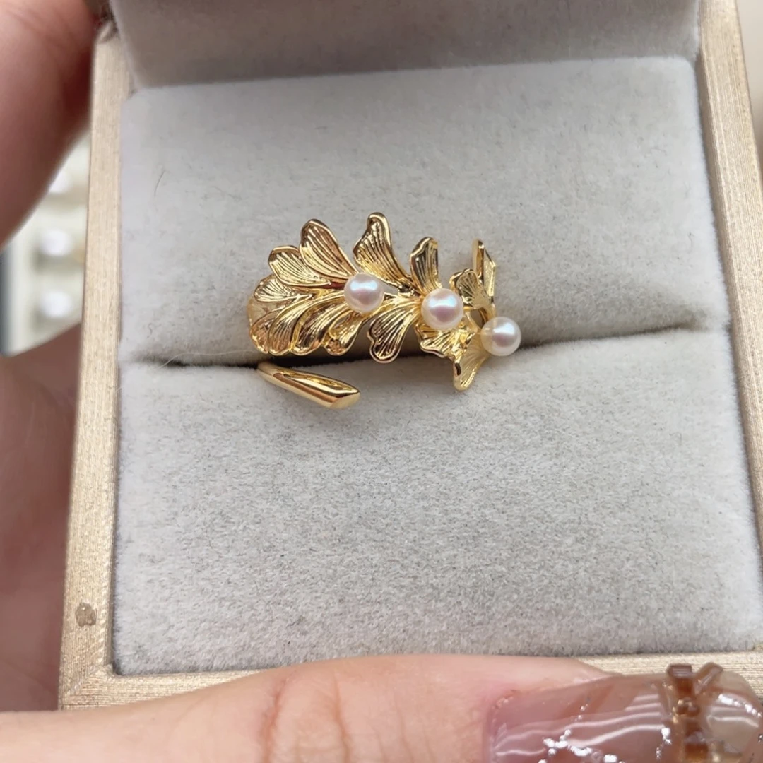 银S925镶嵌淡水珍珠戒指C171