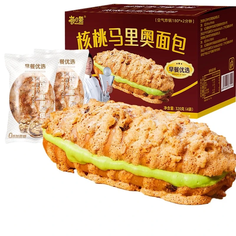 每日赞 核桃马里奥面包 320g（一箱）*2（到手两箱）