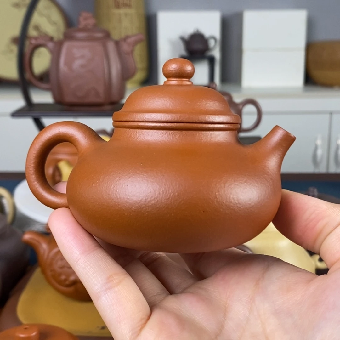 茶壶紫砂微瑕朱泥容天130cc