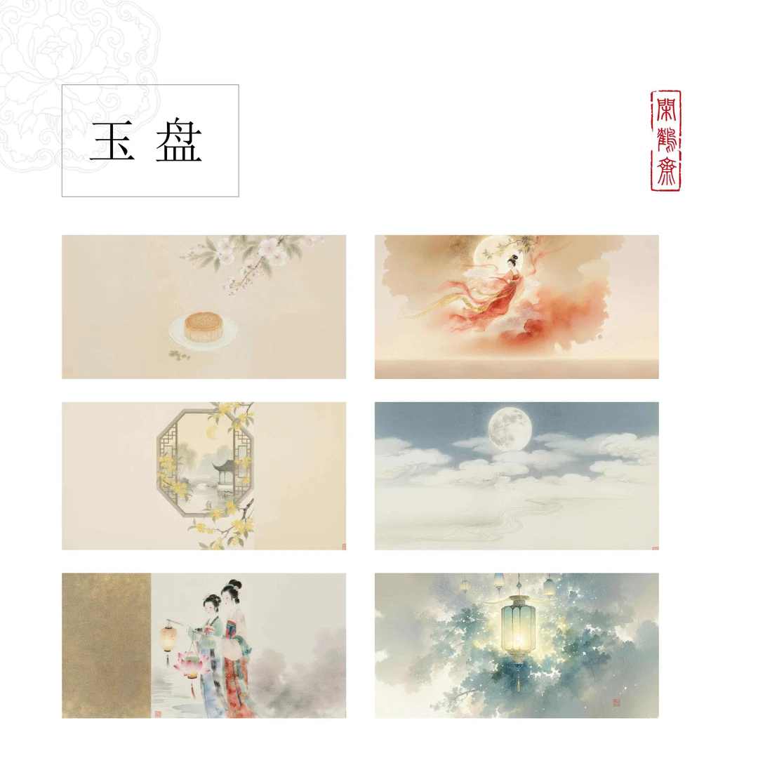 【采菊·玉盘】50张 共10款! 闲鹤斋四尺四开宣纸 作品纸