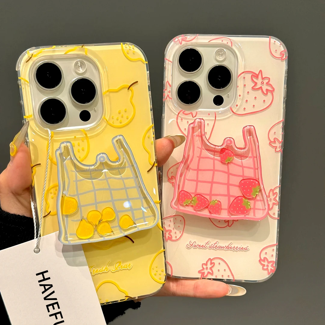 奥菲顿可爱秋梨袋子摇摇乐适用iphone16手机壳15华为vivo小米oppo