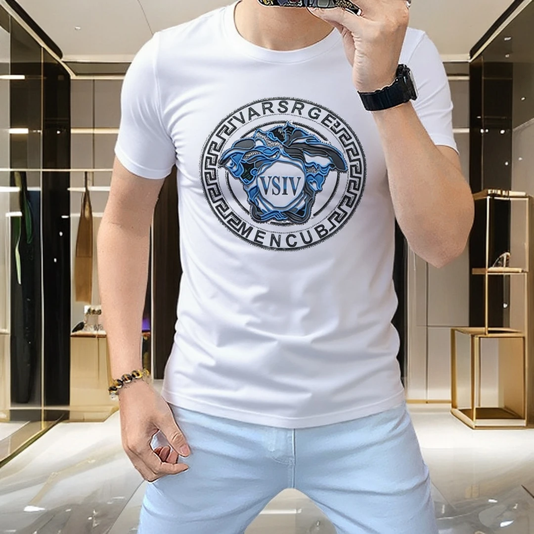 Vaesric Poseidon/瓦萨琪波塞冬男夏休闲短袖t恤潮流修身短袖衫