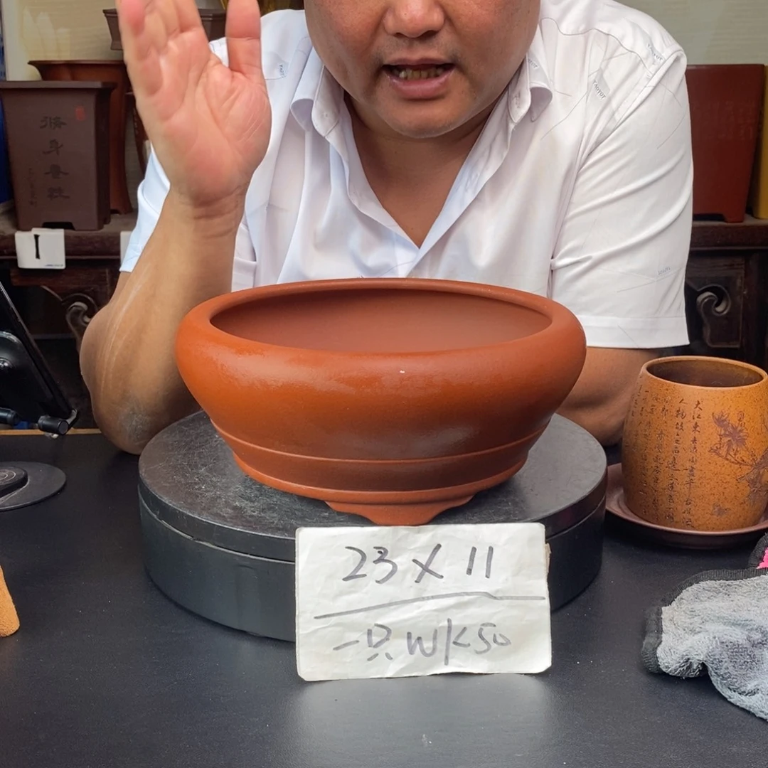 紫砂花盆货号一只WK50