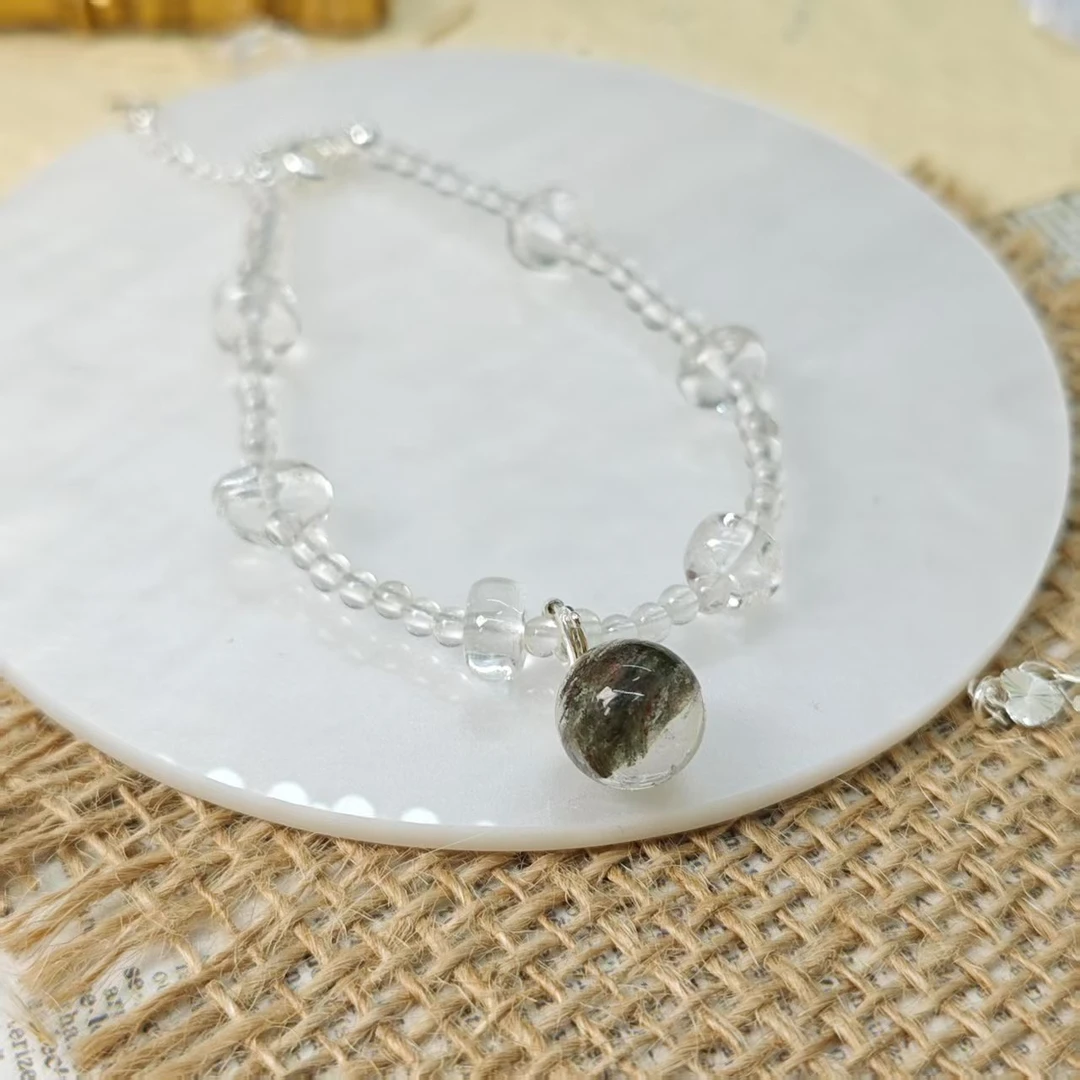 《半山半水》绿幽灵白水晶手链3-10（多样发其一）XF18