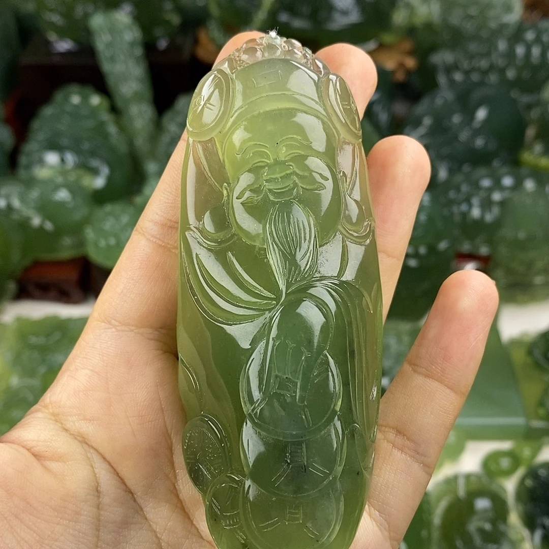 岫玉未镶嵌手把件手把件