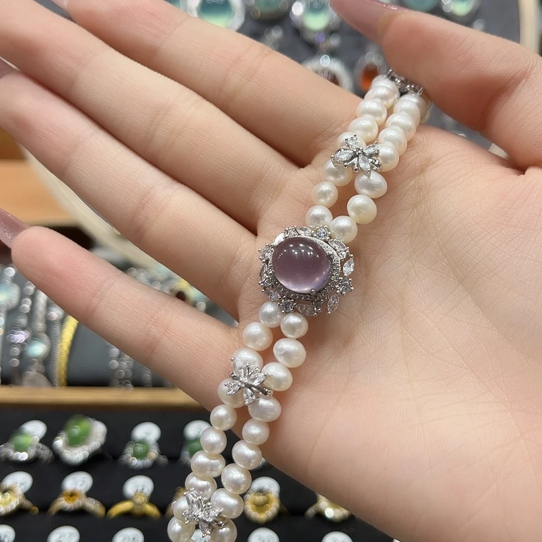 在***.蛇纹石玉银S925镶嵌戒指