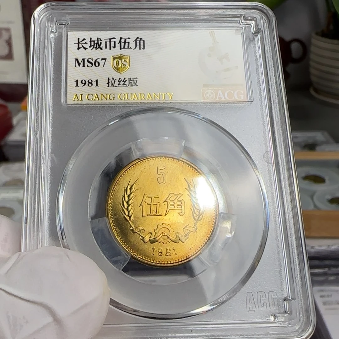 81年五角评级67分，拉丝版