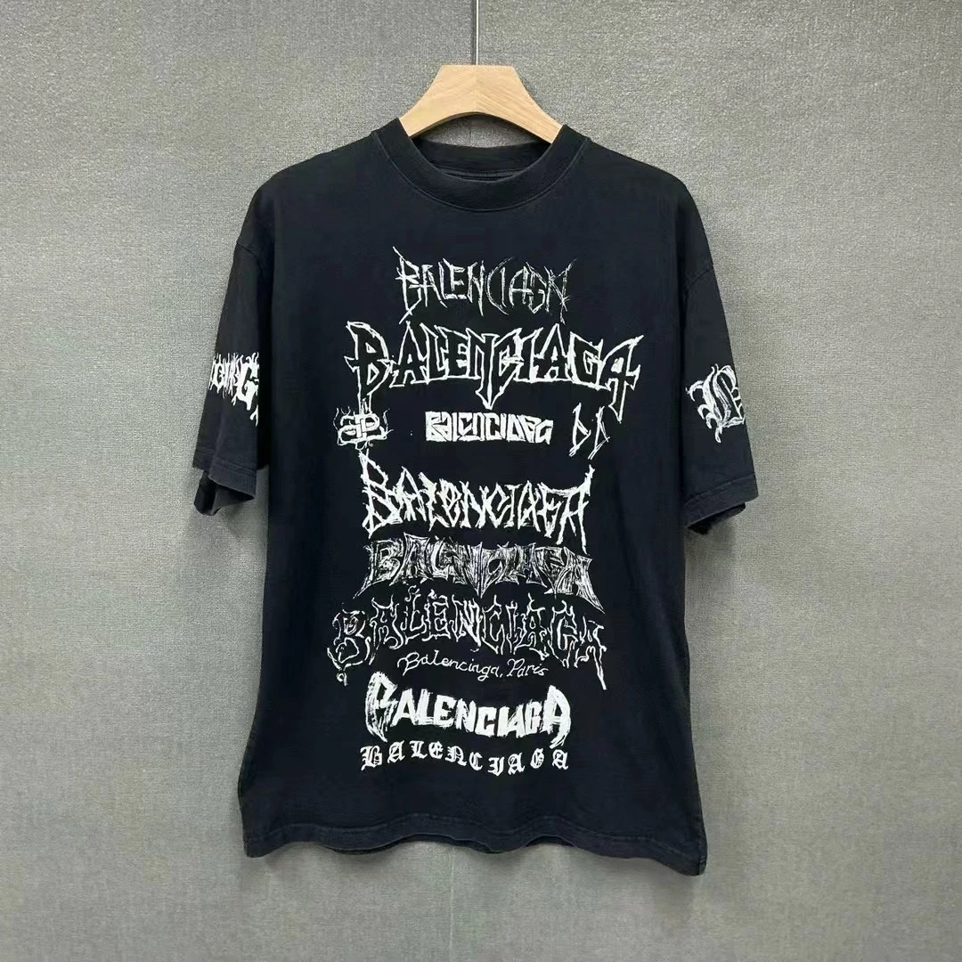 99新 Balenciaga/巴黎世家 龙年限定涂鸦印花短袖T恤s码