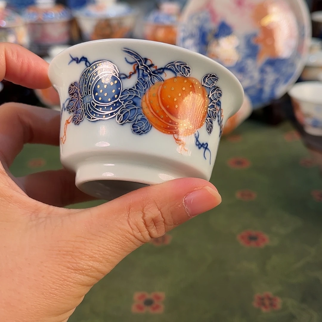 瓷南瓜杯。