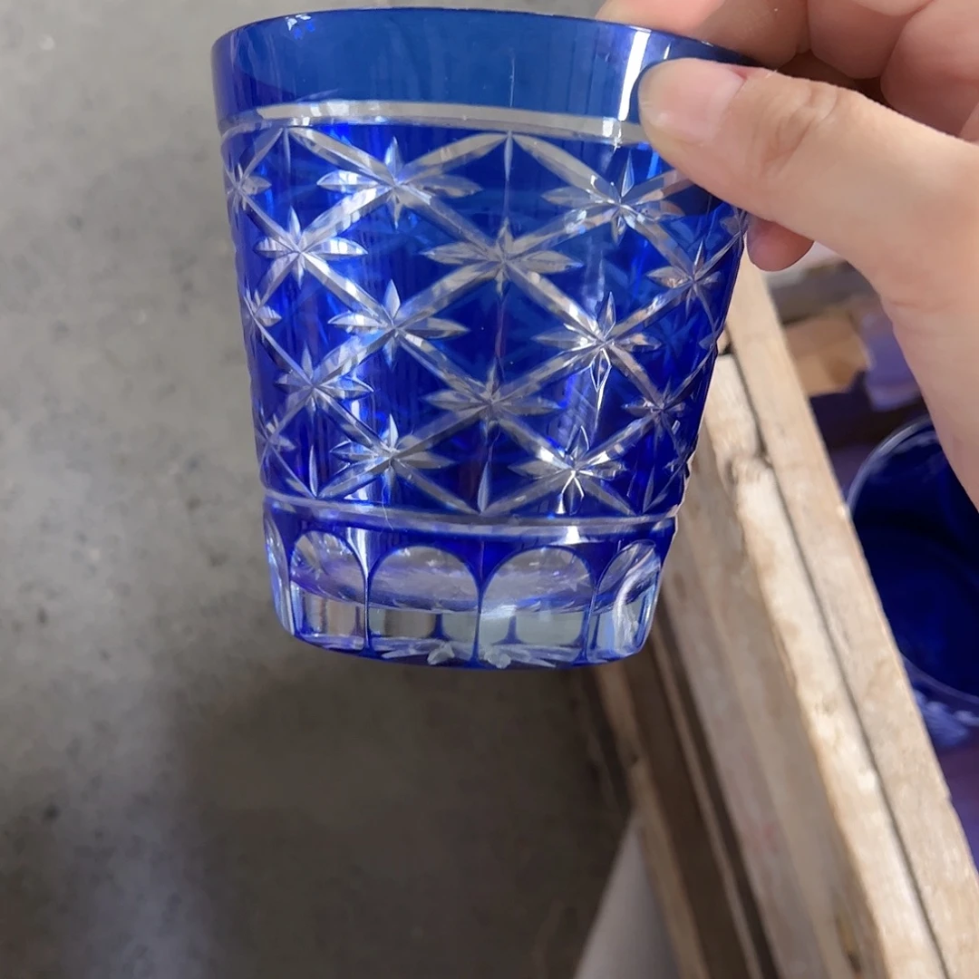 水晶玻璃高脚款微瑕一个