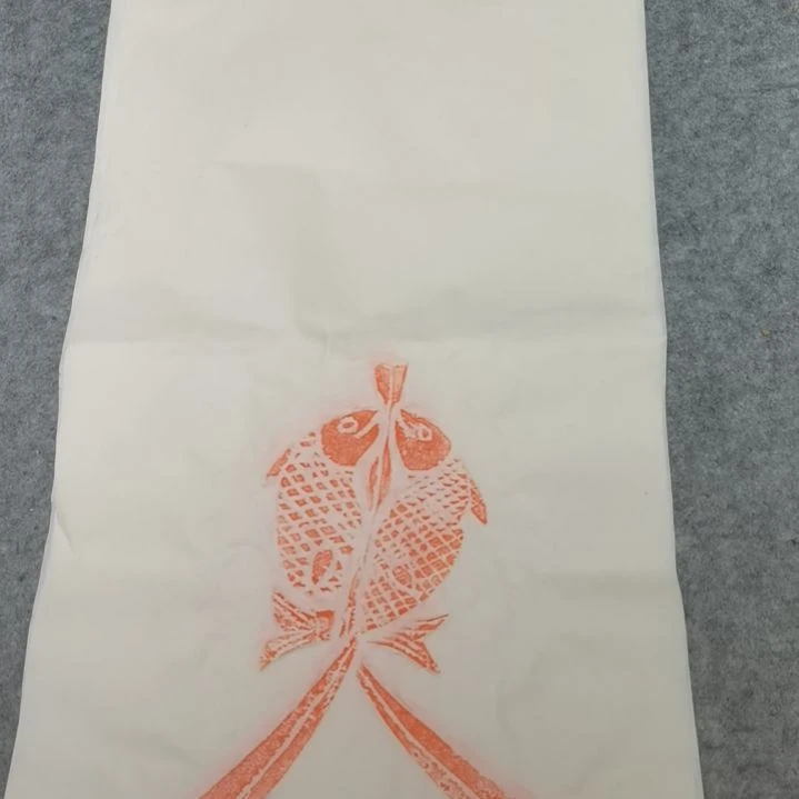 昌化石印石双鱼图拓片一张四尺四开的纸
