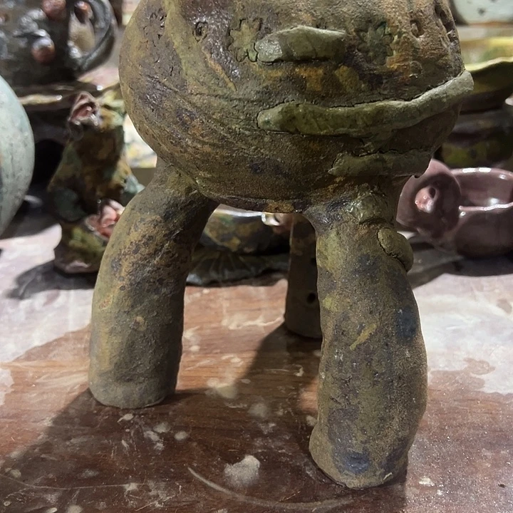 手工粗陶高温花盆