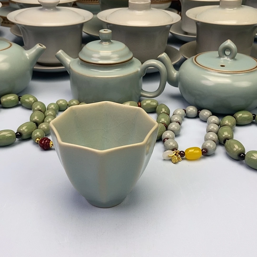 杯仿古八方杯原矿原釉原产地