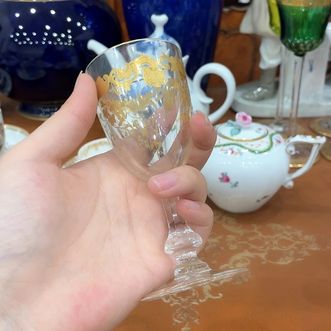 摆件中古圣路易水晶杯