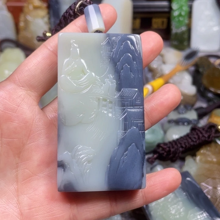 和田玉未镶嵌挂件