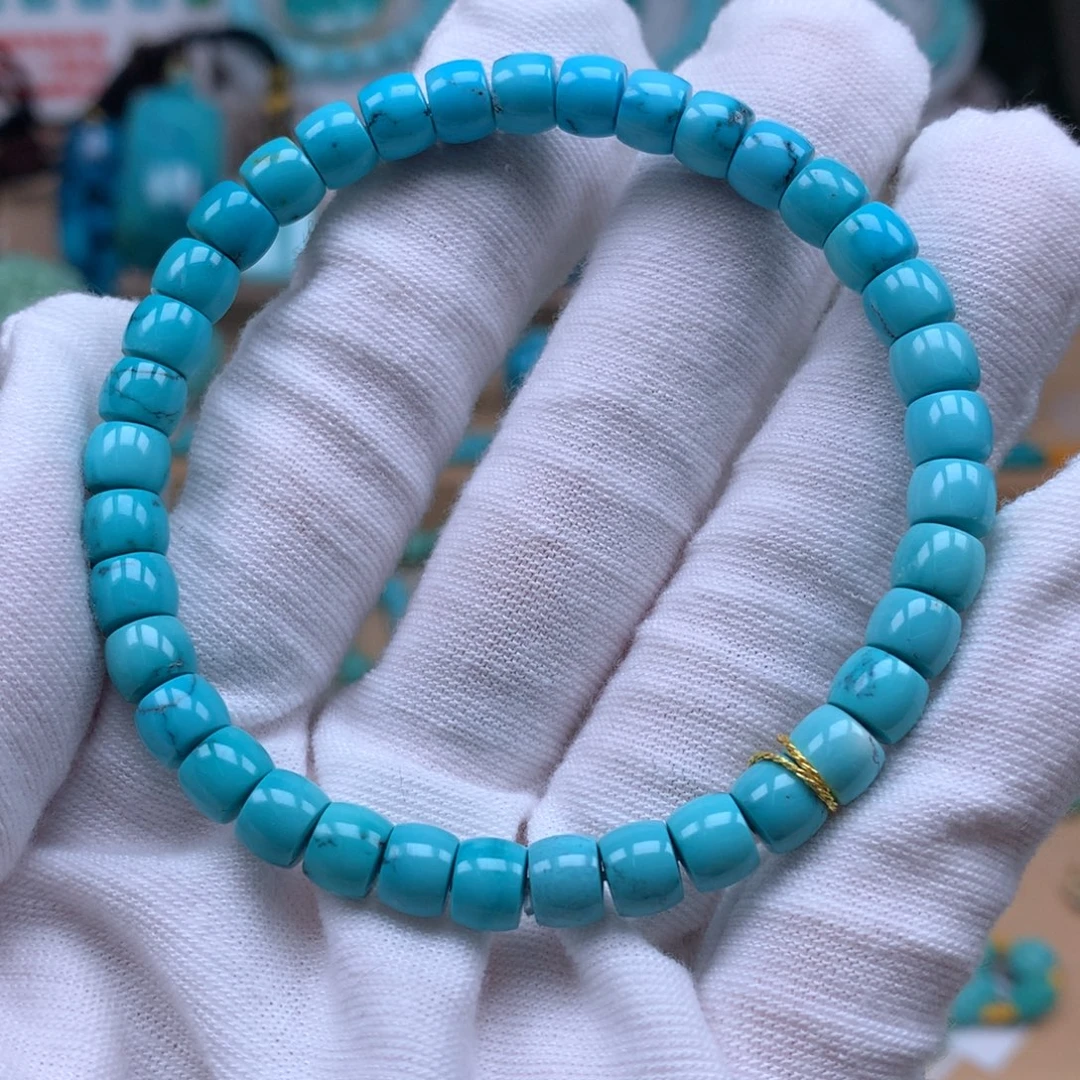 未镶嵌绿松石珠宝奇石6.2mm
