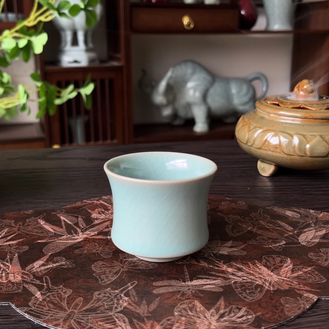 杯清凉寺仿古釉束腰杯