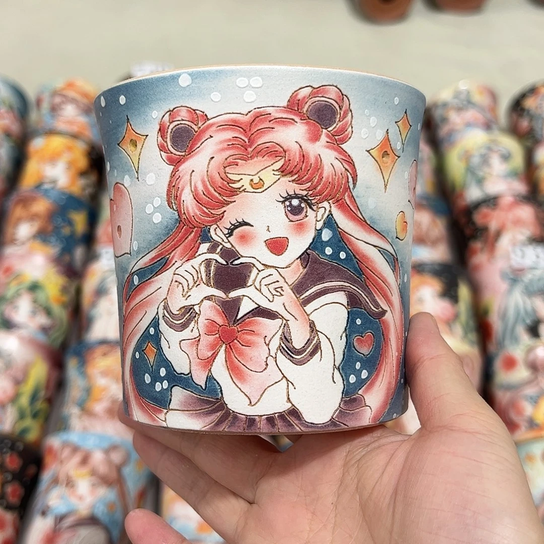 景德镇炫彩手绘口10.5高10