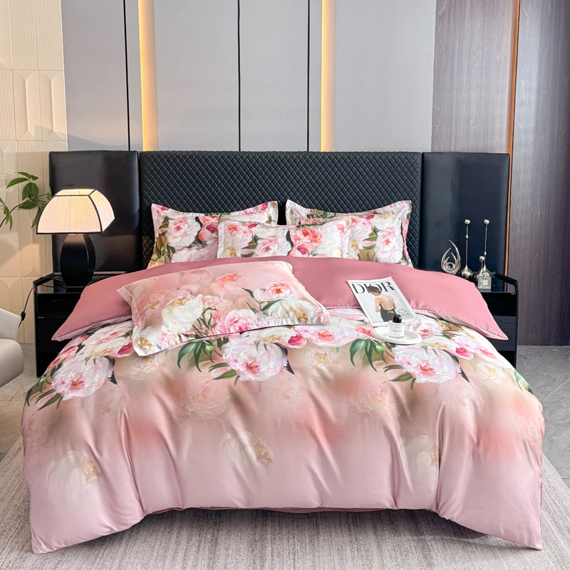 线下新品！！法国 VIVALACE 维瓦&莱斯 亲肤数码印花四件套礼盒装Z