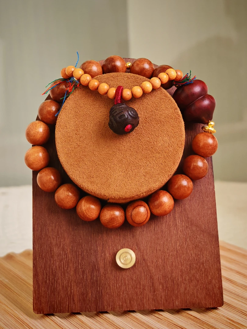 桃木葫芦手串可爱复古创意摆件