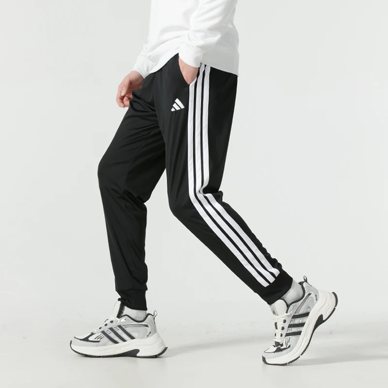 adidas阿迪达斯针织长裤男装2025春季新款运动裤收口休闲裤JI8809