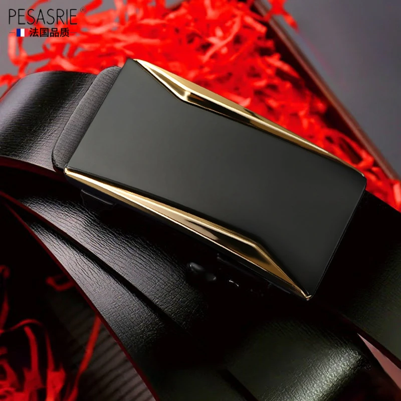 新款皮带男士2025新款时尚奢侈品无牙自动扣牛皮腰带男潮高档礼物