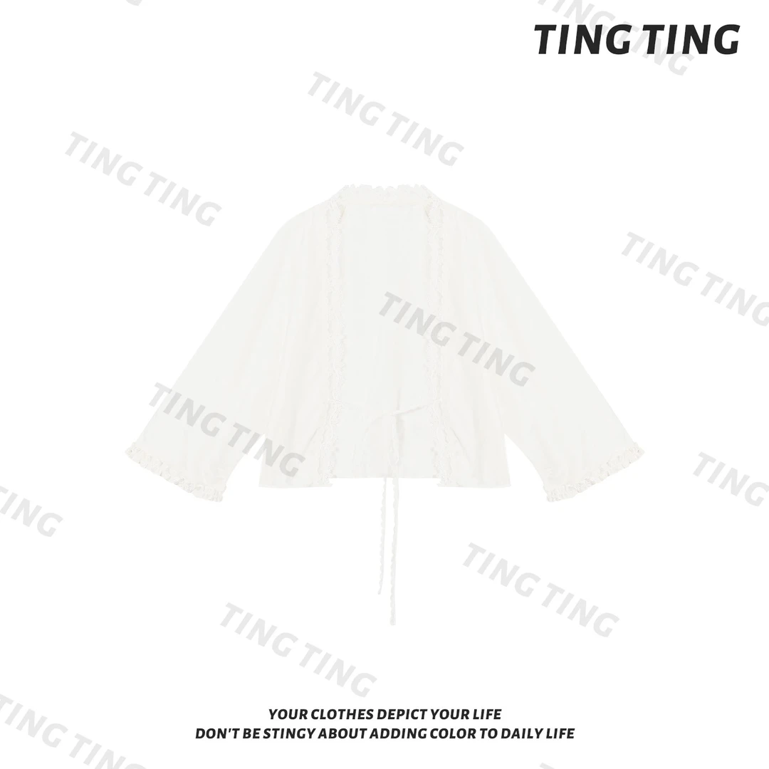 【婷婷】《赋蓝归》围绕式唐风 蕾丝开衫 TTH2SX655【Q】