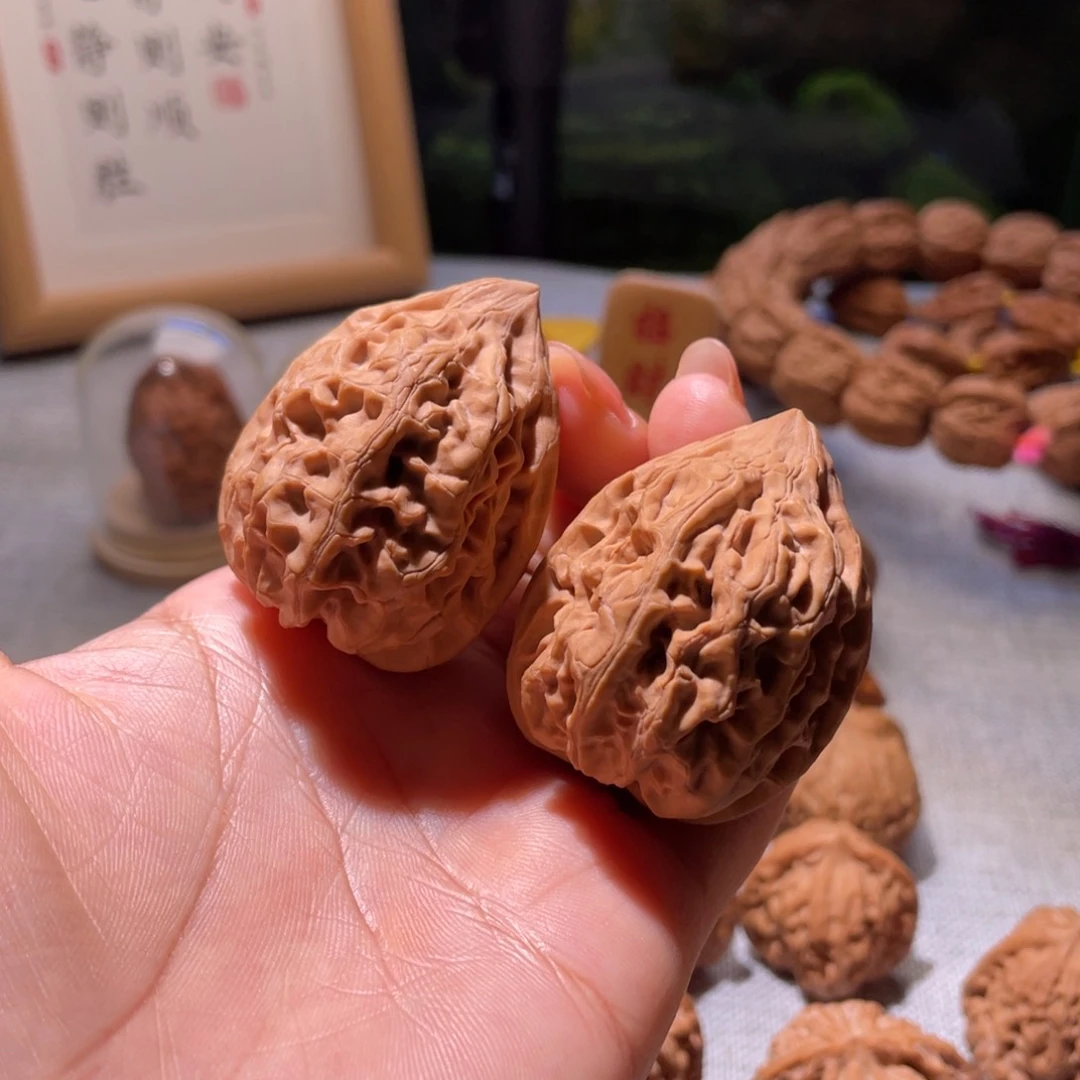 桃核把件43全品平谷火苗