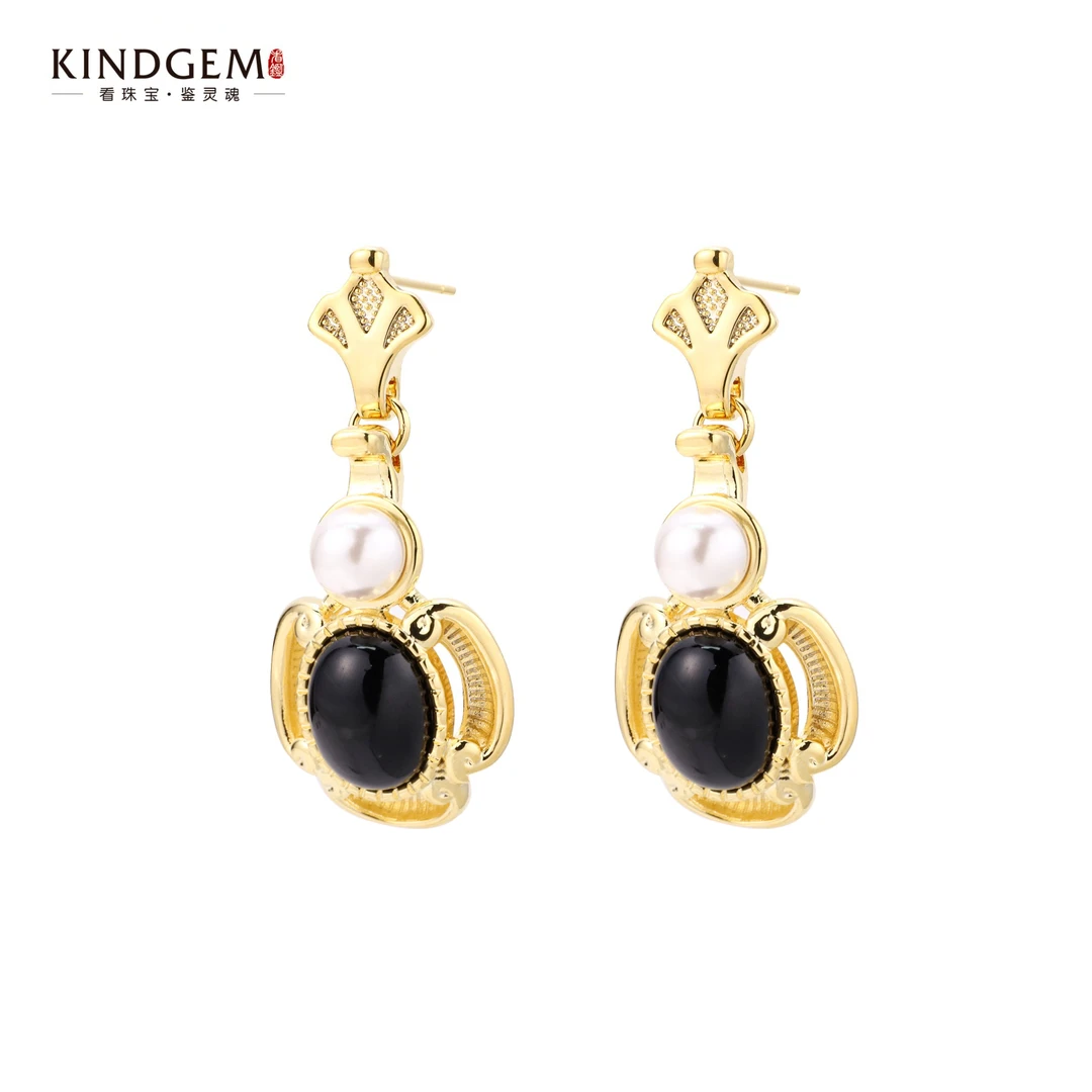 铜合金耳饰 【Francesca·V】意·个性精致复古耳环 AL43XFPC-22753