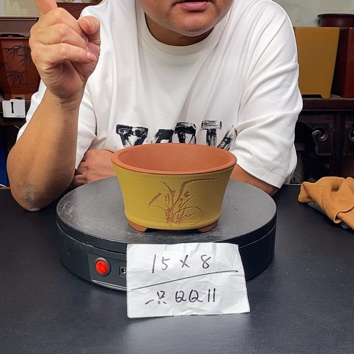 紫砂花盆货号一只QQ11