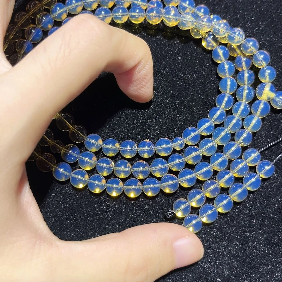 蓝珀未镶嵌珠宝奇石7mmS级108