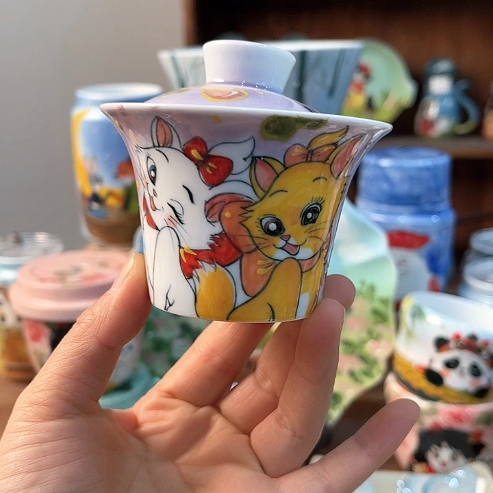 不锈钢景德镇釉下手绘陶瓷