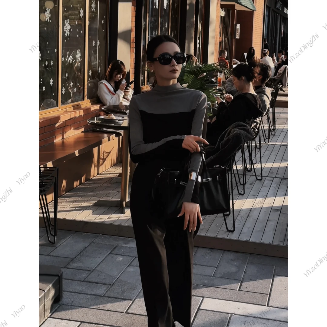 【亦瑶定制】都市猎人 高端时尚气质修身显瘦百搭休闲打底4DTJJ8273