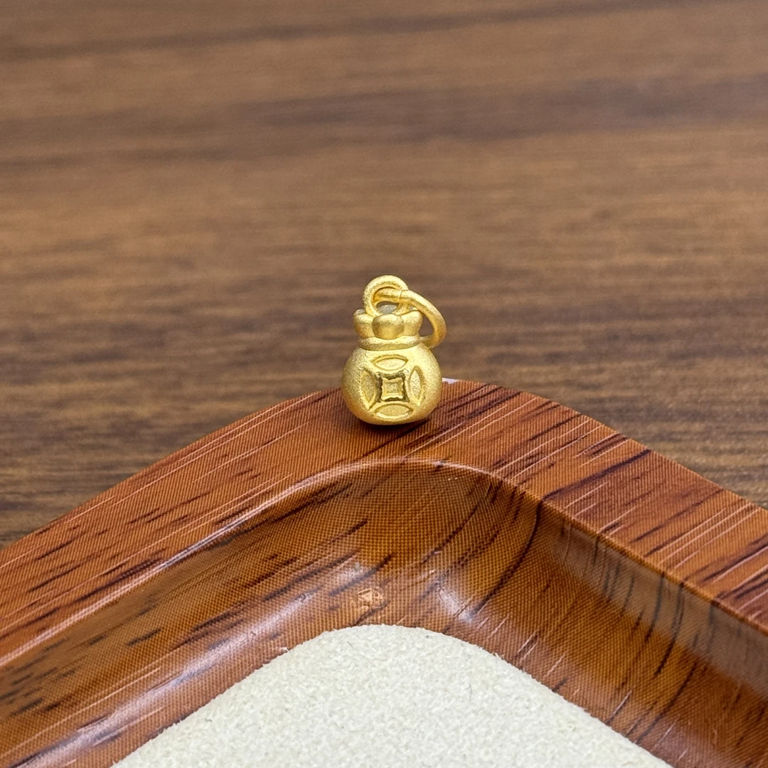 顺鑫黄金足金999铜钱福袋提溜DP2127-0480