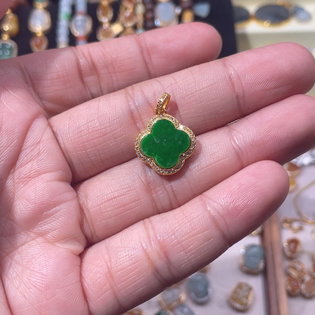 翡翠银S925镶嵌颈饰