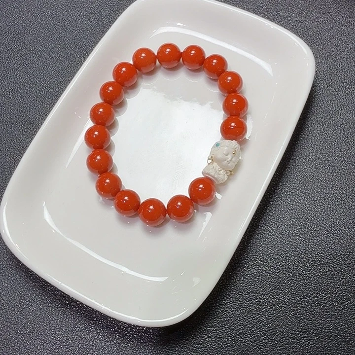 南红玛瑙合金手链