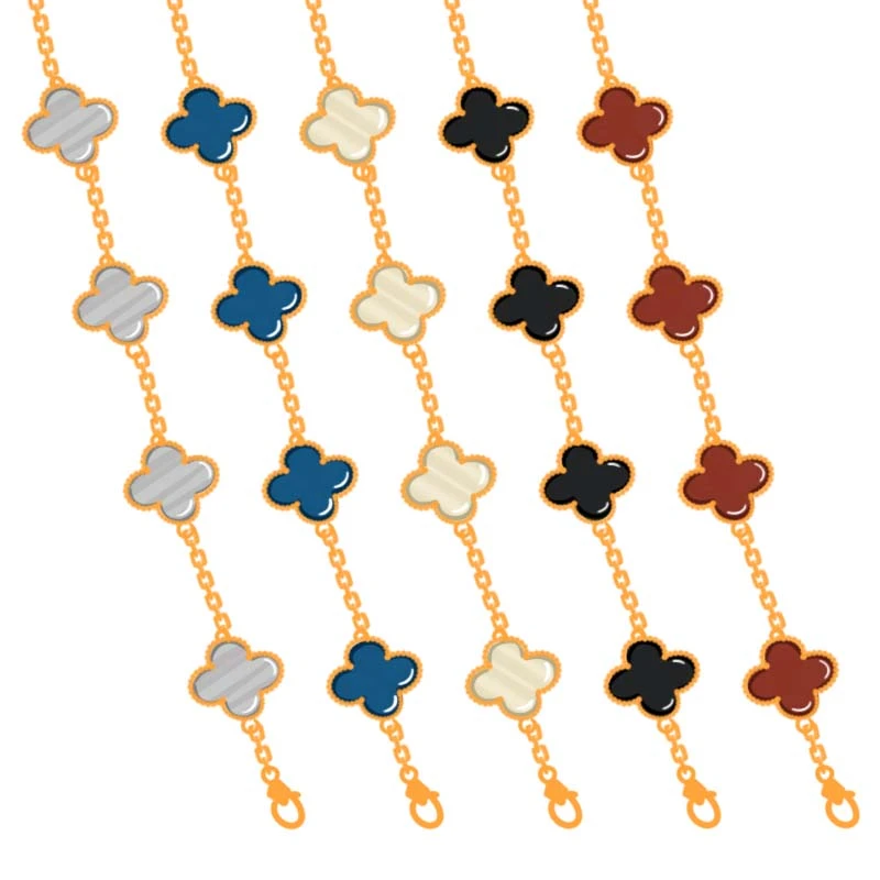 合金手链 四叶草手链时尚百搭轻奢气质经典简约