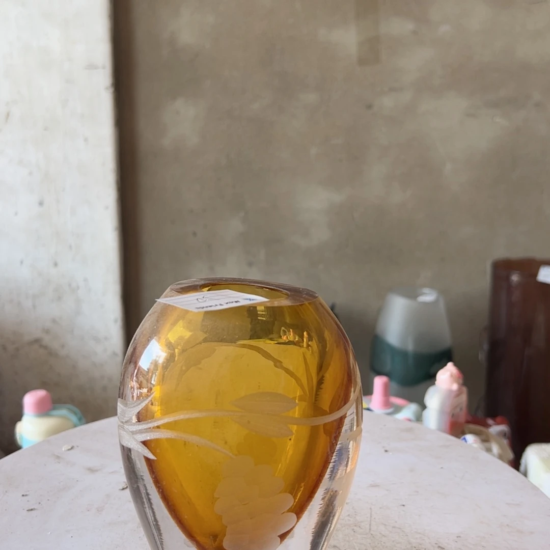 弘扬琉璃花器微瑕高度17
